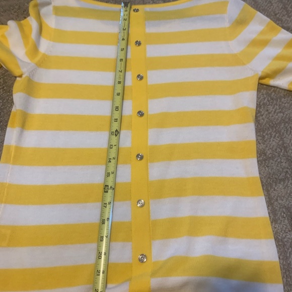 Yellow and white knit top! - Picture 6 of 13